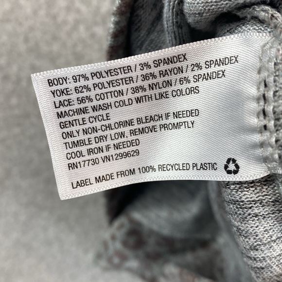 Knox Rose mixed print long sleeve tee L cowgirl thermal lace boho leopard y2k - Picture 9 of 10